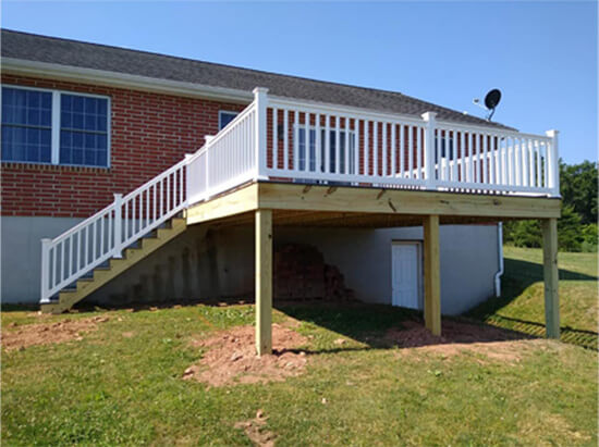 QNC Construction exterior second floor patio porch